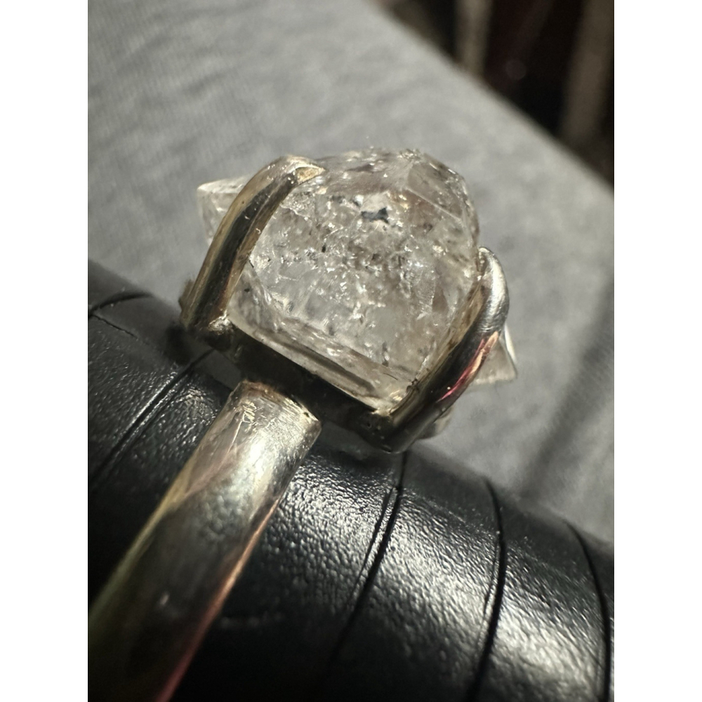 Big Herkimer Diamond Ring Sz 11 925 Sterling Silver Jewelry Mega Quartz Energy - Picture 2 of 11